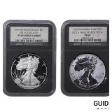 [2 Coins]2012-S Silver Eagle NGC PF69