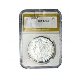 1881-S Morgan Silver Dollar PGA MS64