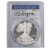 1989-S Silver Eagle PCGS PR70 DCAM Thomas D Rogers