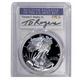 1999-P Silver Eagle PCGS PR70 DCAM Thomas D Rogers