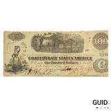 1862 $100 Confederate Train Straight Steam 6