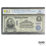 1902 $5 Plain Back- Spokane, Washington PCGS VF 30