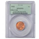 1995 Lincoln Memorial Cent PCGS MS66 RD DBL Die