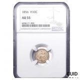 1856 Seated Liberty Half Dime NGC AU55