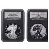 [2 Coins]2012-S Silver Eagle NGC PF69