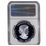2007 Canada .826OZ SIlver $25-Olympics NGC PF69 UC