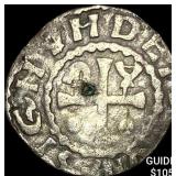 1030-1246 French Feudal Maine Silver Denier NEARLY