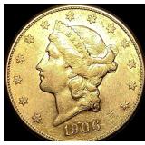 1906-S Gold $20 Liberty Head Double Eagle CHOICE B