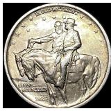 1925 Silver Half Dollar Stone Mountain NEARLY UNCI