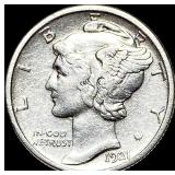 1921-D Silver Mercury Dime  CLOSELY UNCIRCULATED