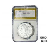 1881-S Morgan Silver Dollar PGA MS64