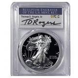 1999-P Silver Eagle PCGS PR70 DCAM Thomas D Rogers