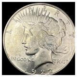 1922 Silver Peace Dollar CHOICE AU