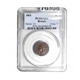 1864 Indian Head Cent PCGS G06 Bronze