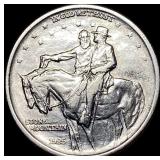 1925 Stone Mountain Silver Half Dollar NEARLY UNCI