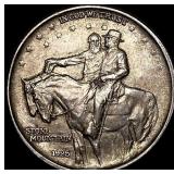 1925 Silver Stone Mountain Half Dollar NEARLY UNCI