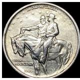 1925 Silver Stone Mountain Half Dollar NEARLY UNCI