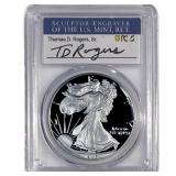 1986-S Silver Eagle PCGS PR70 DCAM Thomas D Rogers