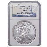 2014 Silver Eagle NGC MS70 Early Releases