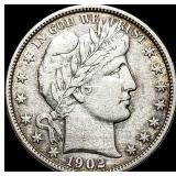 1902 Barber Half Dollar ABOUT UNCIRCULATED