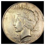 1923-S Silver Peace Dollar CHOICE AU