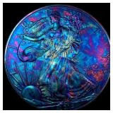 2015 Toned 1 oz Silver American Eagle $1 SUPERB GE