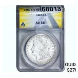 1887-S Morgan Silver Dollar ANACS AU58