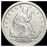 1853 Arrows Seated Liberty Quarter CLOSELY UNCIRC