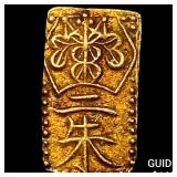 1832-1858 Japan Gold 2 Shu .052oz CLOSELY UNCIRCUL