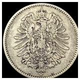 1881-A Germany Silver 1 Reichsmark NEARLY UNCIRCUL