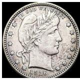 1916-D Silver Barber Quarter CLOSELY UNCIRCULATED