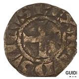 1205-1458 Frankish Greece Silver Denier NEARLY UNC