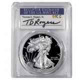 1999-P Silver Eagle PCGS PR70 DCAM Thomas D Rogers