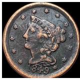 1849 Braided Hair Half Cent HIGH GRADE