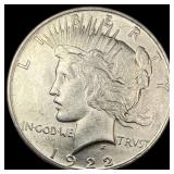 1922 Silver Peace Dollar CHOICE AU