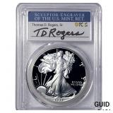 1989-S Silver Eagle PCGS PR70 DCAM Thomas D Rogers