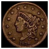 1838 Coronet Head Large Cent LIGHTLY CIRCULATED