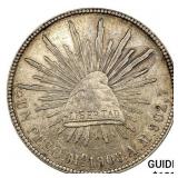 1908Mo AM Mexico Silver Peso CHOICE AU