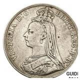 1889 Great Britain Silver Crown NEARLY UNCIRCULATE