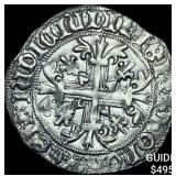 1309-43 Naples Silver Gigliato-Robert II CHOICE AU