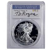 1999-P Silver Eagle PCGS PR70 DCAM Thomas D Rogers