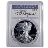 1999-P Silver Eagle PCGS PR70 DCAM Thomas D Rogers