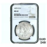 1879-O Morgan Silver Dollar NGC MS62