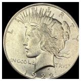 1922 Silver Peace Dollar CHOICE AU
