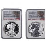 [2 Coins]2012-2013 Silver Eagle NGC PF69