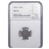 1856 Seated Liberty Half Dime NGC AU55