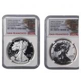 [2 Coins]2012 Silver Eagle NGC PF69