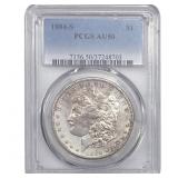 1884-S Morgan Silver Dollar PCGS AU50