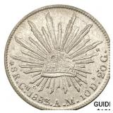 1883Cn AM Mexico Silver 8 Reales NEARLY UNCIRCULAT