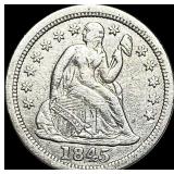 1845 Seated Liberty Dime  NEARLY UNCIRCULATED